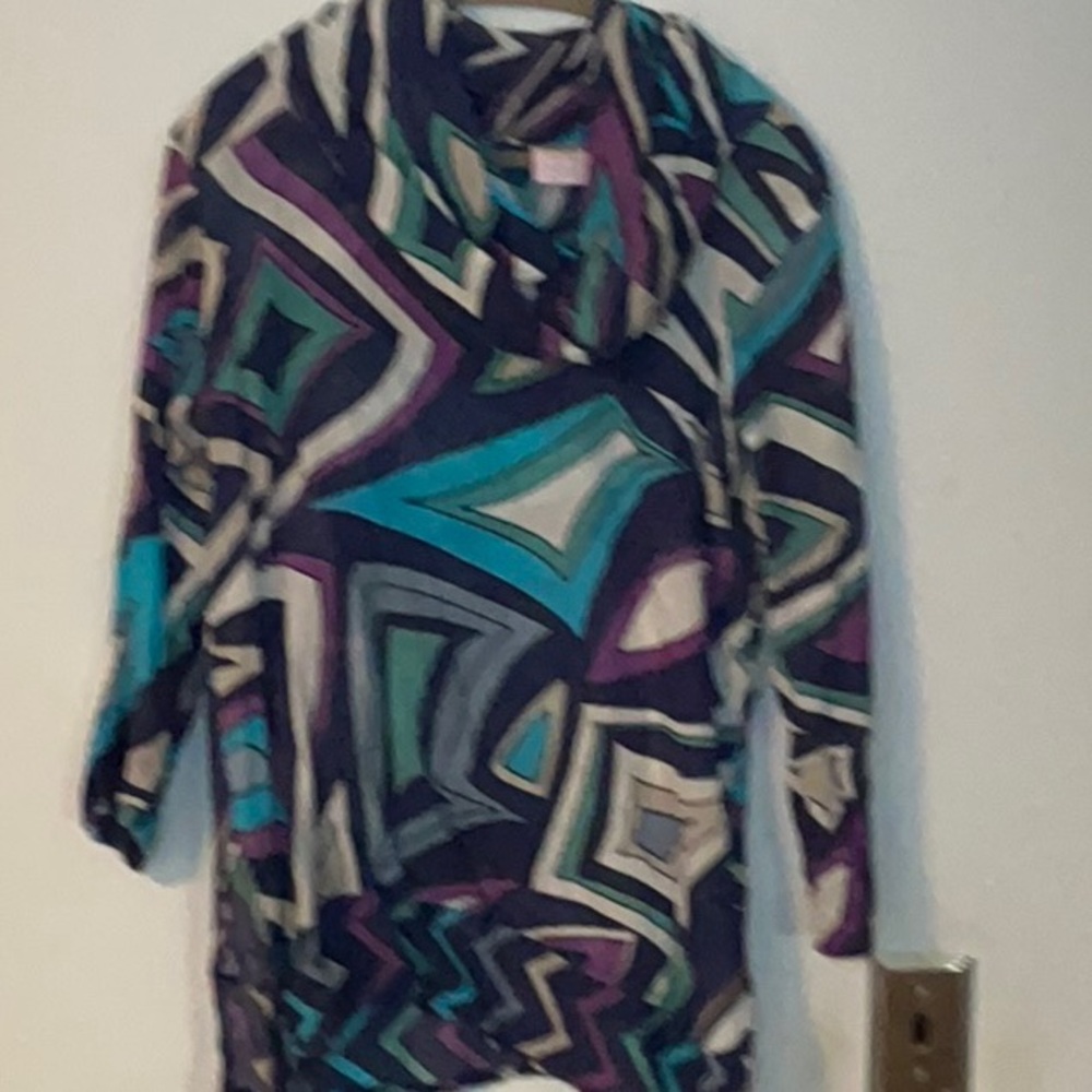Gretchen Scott Large cowl neck tunic top - Picture 3 of 6